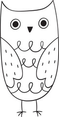 Owl Bird Hand Drawn
