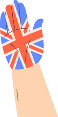 Hand With Great Britain Flag