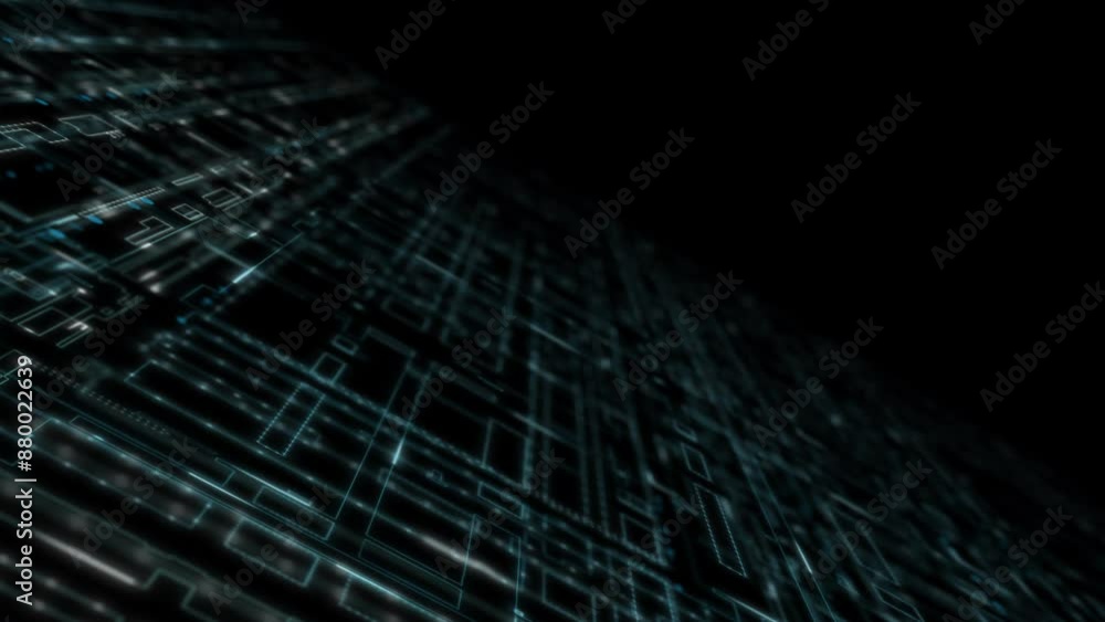 Aufkleber abstract digital grid with futuristic light patterns