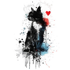 Discover beautiful cat watercolor designs, perfect for any project with their high-quality transparent backgrounds, 6144x6144px