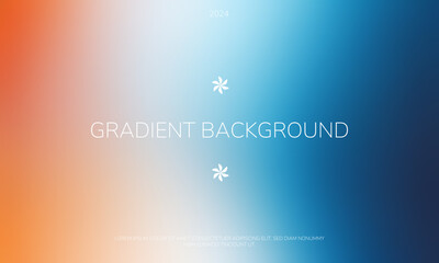 Cool Blue to Warm Orange Gradient Background