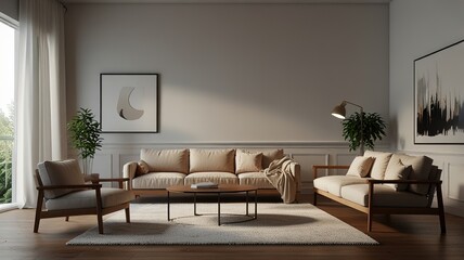 An example of a contemporary living room design