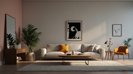 An example of a contemporary living room design
