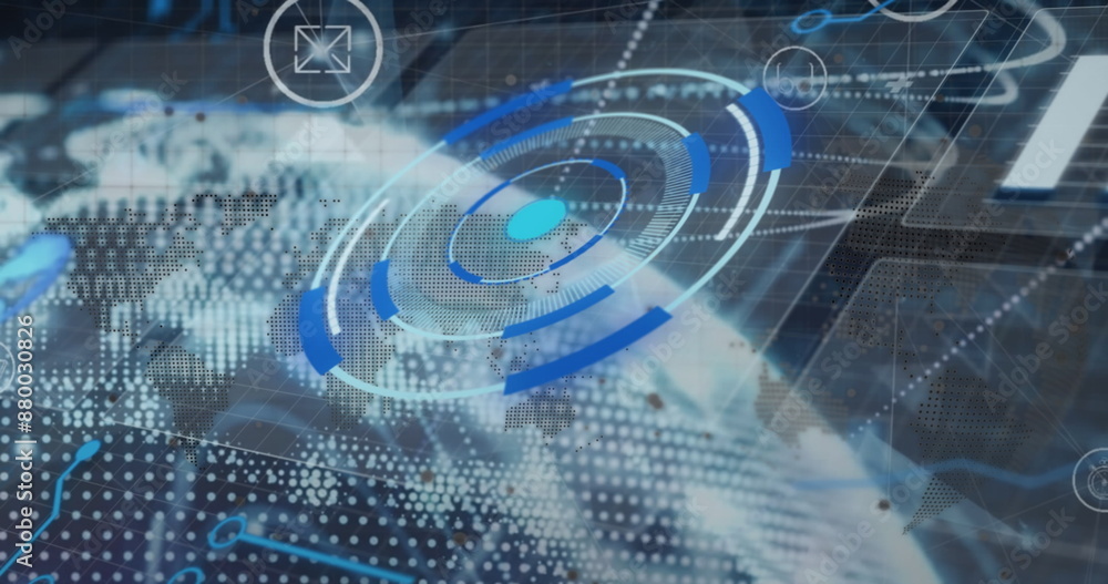 Poster image of scope and connections over globe