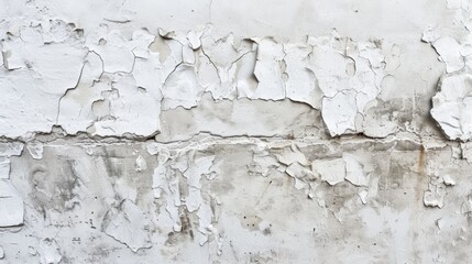 Obraz premium Textured white stucco wall with grey paint Aged worn background with space for text