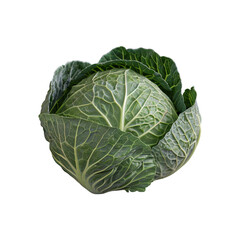 Fototapeta premium Cabbage isolated on a transparent background PNG.