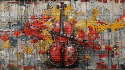 Street Art - Cello Mural
