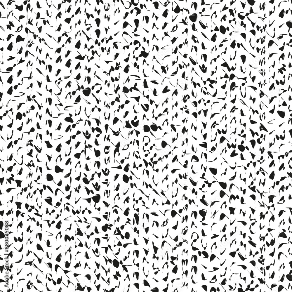 Aufkleber abstract black shapes. randomized pattern design. monochrome vector texture. high-contrast backgroun