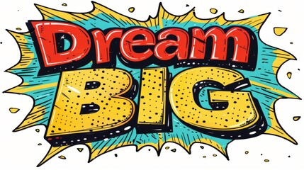 Fototapeta premium Personal development and career goals symbol created in Pop Art.