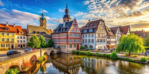 Fototapeta premium Historic university town in Germany known for its picturesque architecture and vibrant student life, G?ttingen