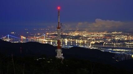 Fototapeta premium Night view of Ulsan, Korea