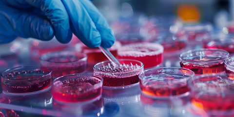Laboratory techniques for cellular research showcasing precise sample handling and advanced scientific methodologies