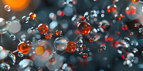 Detailed visualization of molecular structures highlighting chemical bonds and interactions in advanced chemical research