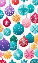 pattern with christmas balls