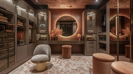 Stylish Modern Interior of House, Bright and Elegant Living Space