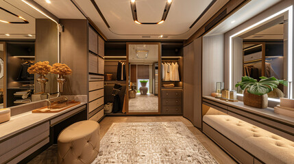 Residential Interior with Modern Furniture, Contemporary Home Design