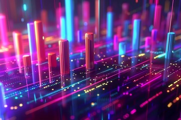 Fototapeta premium A background for an infographic. Digital, cybersecurity, modern and geek-vibes