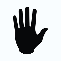 hand icon silhouette vector, stylish and versatile hand designs