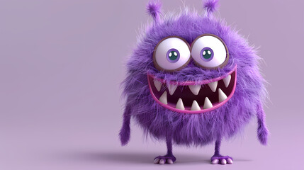 Fototapeta premium Cute furry monster