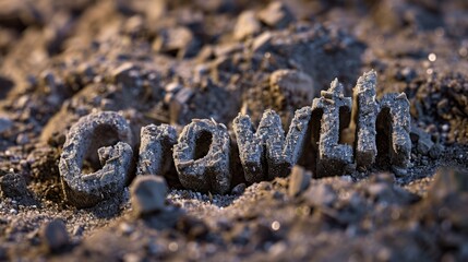 Pumice Stone Business development concept art poster.