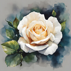 White flower, vintage background, water color tone, drawing, vibrant color, printing, digital photo, artistic, drawing, vibrant color, wall art printing, image, vintage, flower