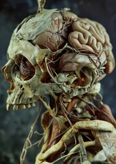Obraz premium Detailed Anatomical Model of Human Head and Neck Musculature