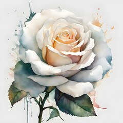 White flower, vintage background, water color tone, drawing, vibrant color, printing, digital photo, artistic, drawing, vibrant color, wall art printing, image, vintage, flower