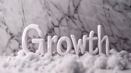 White Marble Business development concept art poster.