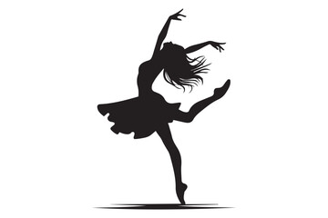 Dancer illustration simple vector art style