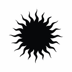 sun silhouette vector, bright and dynamic celestial designs