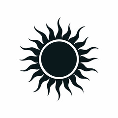 sun silhouette vector, bright and dynamic celestial designs