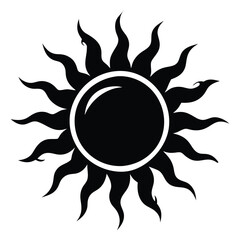 sun silhouette vector, bright and dynamic celestial designs