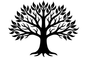 tree icon silhouette vector illustration