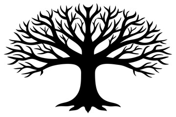 tree icon silhouette vector illustration