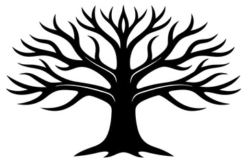 tree icon silhouette vector illustration