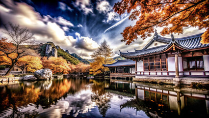 Obraz premium chinese temple in the night