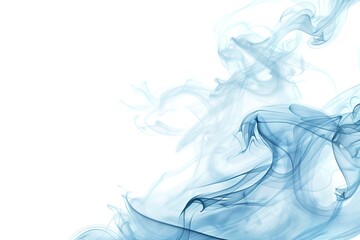 Fototapeta premium A blue smokey line with a white background