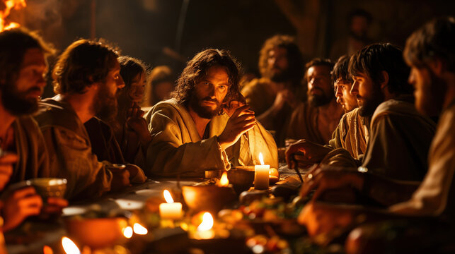 Institution of the Lord's Supper: Jesus institutes the Lord's Supper.