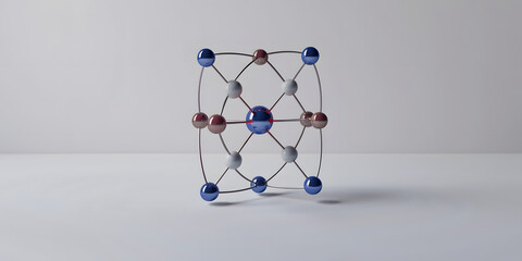 Modelo da estrutura do átomo com elétrons em órbita