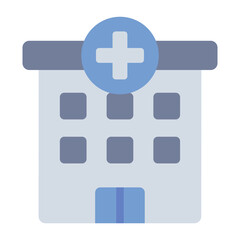 Obraz premium Hospital building icon for medical and healthcare themes
