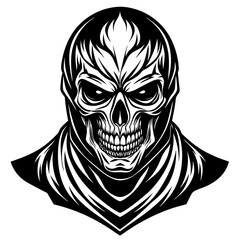 skull and crossbones,Skull face black vector silhouette, skull, vector, tattoo, head, art, illustration