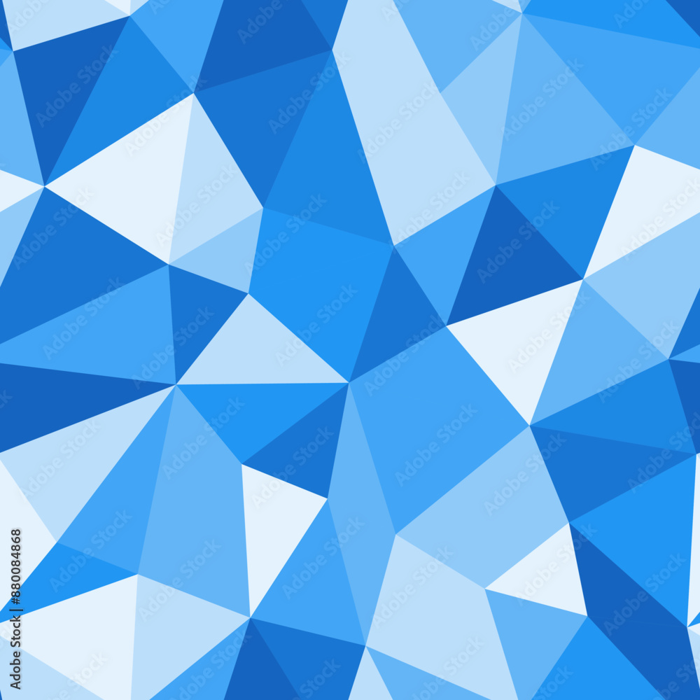 Poster abstract background with mosaic triangle shapes. medium triangles size. repeatable pattern. azure wa