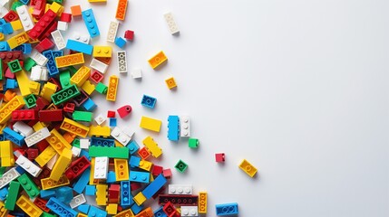 Generated imageDiverse Collection of Colorful Blocks on White Background