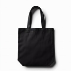 Black tote bag mockup on a white background. Generative Ai