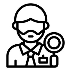 Avatar of a tax inspector or officer icon