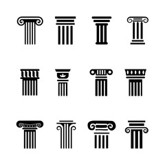 Icon set Column illustration vector.