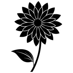 illustration of a flower silhouette vector art