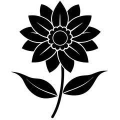 illustration of a flower silhouette vector art