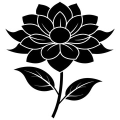 illustration of a flower silhouette vector art