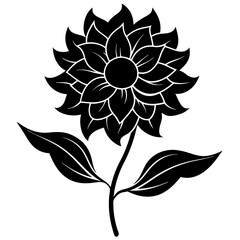 illustration of a flower silhouette vector art